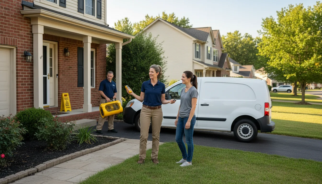 Residential water damage restoration in Equality, IL